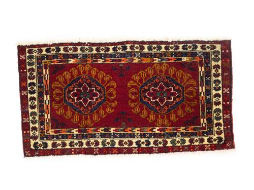 Vintage Red Tribal 2X4 Heriz Persian Oriental Rug
