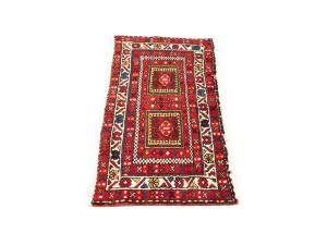 1'9 X 3'6 Hand Knotted Heriz Tribal Persian Wool Rug