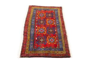 2'2 x 3'8 Hand Knotted Heriz Tribal Persian Wool Rug