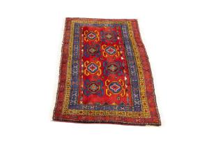 2'2 x 3'8 Hand Knotted Heriz Tribal Persian Wool Rug