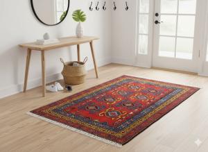 2'2 x 3'8 Hand Knotted Heriz Tribal Persian Wool Rug