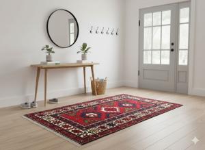 2'0 X 3'4 Hand Knotted Heriz Tribal Persian Wool Rug