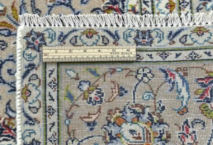 Vintage Cream Floral Traditional 6'4 X 9'7 Kashan Persian Rug