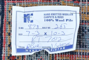 Vintage Purple-navy Floral Traditional 7x10 Mahal Persian Rug