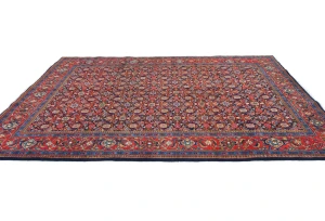 Vintage Purple-navy Floral Traditional 7x10 Mahal Persian Rug