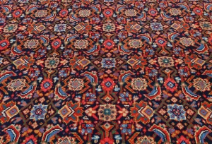 Vintage Purple-navy Floral Traditional 7x10 Mahal Persian Rug