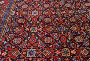 Vintage Purple-navy Floral Traditional 7x10 Mahal Persian Rug
