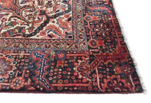 Semi Antique Red Traditional Floral 10X13 Heriz Persian Rug