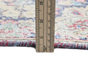 Semi Antique Muted Floral 1'7X1'8 Distressed Oriental Square Rug
