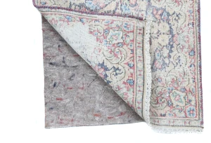 Semi Antique Muted Floral 1'7X1'8 Distressed Oriental Square Rug