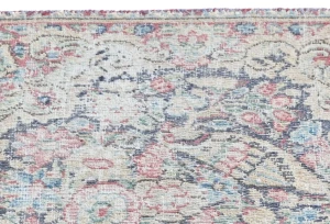 Semi Antique Muted Floral 1'7X1'8 Distressed Oriental Square Rug