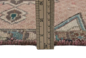 Semi Antique Muted Floral 1'8X2'3 Distressed Oriental Square Rug