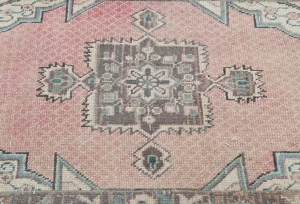 Semi Antique Muted Floral 1'8X2'3 Distressed Oriental Square Rug