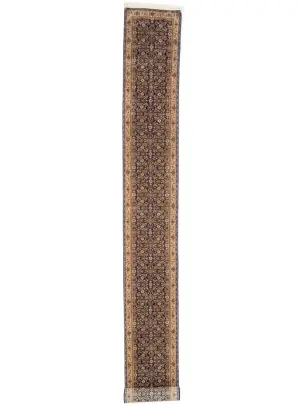 2'5 x 22'5 Handmade Herati Floral Oriental Wool Runner Rug