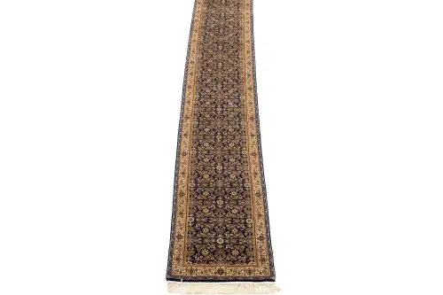 2'5 x 22'5 Handmade Herati Floral Oriental Wool Runner Rug