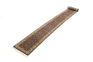 2'5 x 22'5 Handmade Herati Floral Oriental Wool Runner Rug
