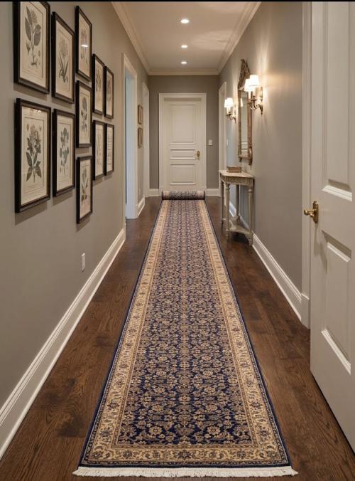 2'5 x 22'5 Handmade Herati Floral Oriental Wool Runner Rug
