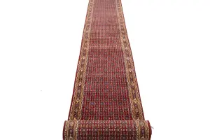 2'9 X 21'9 Hand Knotted Indo Botemir Wool Runner Rug