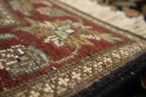 2'7 X 11'6 Agra Jaipur charcoal Hand Knotted Wool Runner Rug
