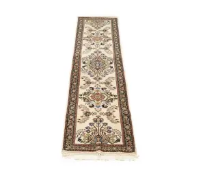 2'7 X 11'9 Hand Knotted Indo-Kashan Wool Runner Rug