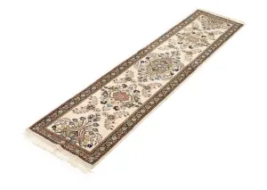 2'7 X 11'9 Hand Knotted Indo-Kashan Wool Runner Rug