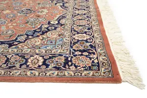 4'0 x 6'4 Hand Knotted Floral Traditional Oriental Wool Rug