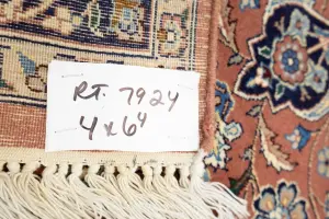 4'0 x 6'4 Hand Knotted Floral Traditional Oriental Wool Rug