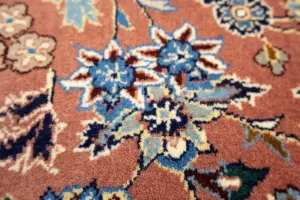 4'0 x 6'4 Hand Knotted Floral Traditional Oriental Wool Rug