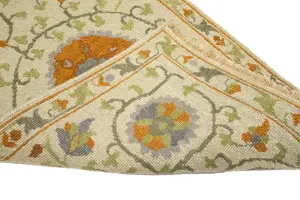 2x3 Hand Woven Sumak Floral Oriental Wool Rug