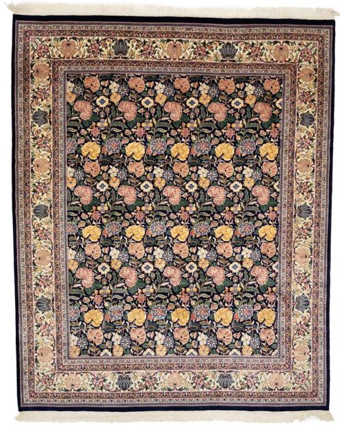 8'2 x 10'1 Hand Knotted Floral Oriental Wool Rug