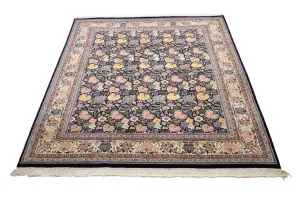 8'2 x 10'1 Hand Knotted Floral Oriental Wool Rug