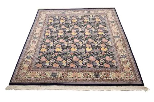 8'2 x 10'1 Hand Knotted Floral Oriental Wool Rug