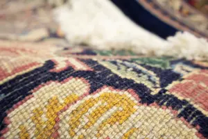 8'2 x 10'1 Hand Knotted Floral Oriental Wool Rug