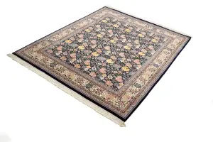 8'2 x 10'1 Hand Knotted Floral Oriental Wool Rug