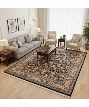 8'2 x 10'1 Hand Knotted Floral Oriental Wool Rug