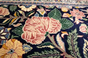 8'2 x 10'1 Hand Knotted Floral Oriental Wool Rug