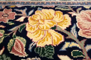 8'2 x 10'1 Hand Knotted Floral Oriental Wool Rug