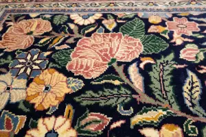 8'2 x 10'1 Hand Knotted Floral Oriental Wool Rug