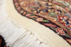 3'4 x 3'6 Hand Knotted Bidjar Floral Persian Wool Round Rug