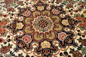 3'4 x 3'6 Hand Knotted Bidjar Floral Persian Wool Round Rug