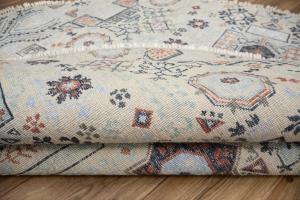 5'10 x 5'11 Hand Knotted Oushak Floral Oriental Round Rug