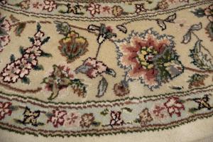 5'10 x 5'11 Hand Knotted Indo Kashan Oriental Round Rug