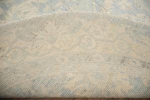 6'1 x 6'2 Hand Knotted Oushak Floral Oriental Wool Round Rug