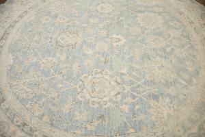 6'1 x 6'2 Hand Knotted Oushak Floral Oriental Wool Round Rug