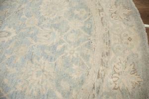 6'1 x 6'2 Hand Knotted Oushak Floral Oriental Wool Round Rug