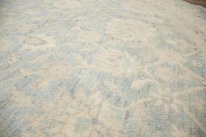 6'1 x 6'2 Hand Knotted Oushak Floral Oriental Wool Round Rug