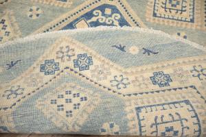 4'10 x 4'11 Hand Knotted Oushak Floral Oriental Wool Round Rug