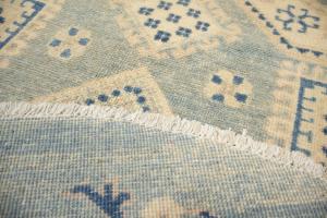 4'10 x 4'11 Hand Knotted Oushak Floral Oriental Wool Round Rug