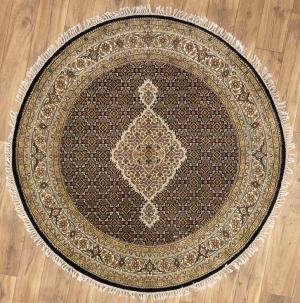 5'0 x 5'0 Hand Knotted Indo Bidjar Fish Mahi Oriental Rug