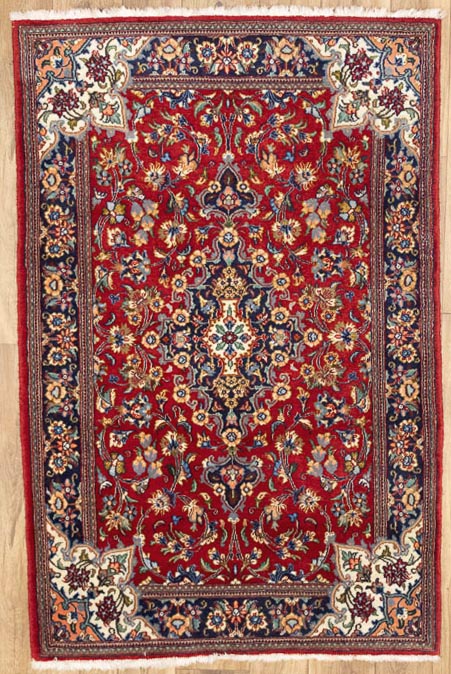3'3 X 6'0 Hand Khotted Red Traditional Fine Oriental Area Rug - Image 1